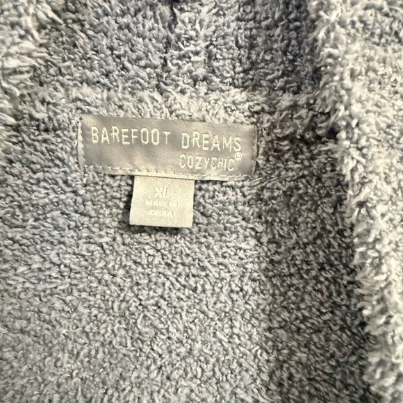 Barefoot Dreams Cozychic Directional Ribbed Cardigan In Blue Mirage Size XL - Picture 4 of 9